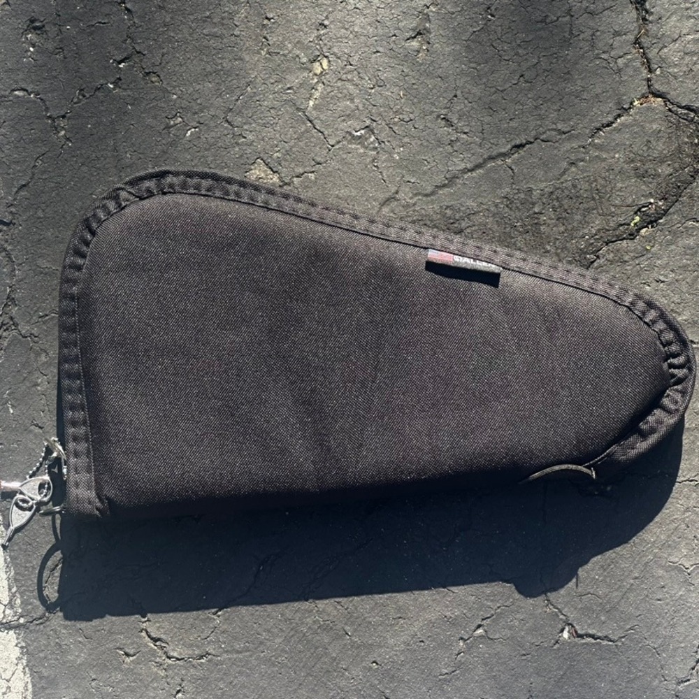 Allen Company Black Padded Handgun Case Soft Pistol Rug Zippered Storage Bag 13"